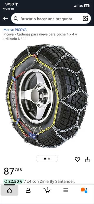 Cadenas Nieve 4x4 Ideal TR sin estrenar