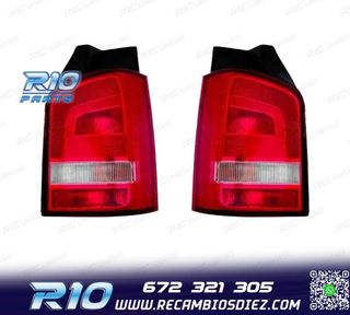 PILOTOS VOLKSWAGEN VW TRANSPORTER T5 1P 10-15 BLANCO ROJO