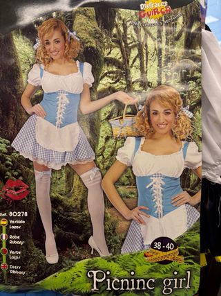 Disfraz Picnic Girl GUIRCA Talla M 38/40 en oferta
