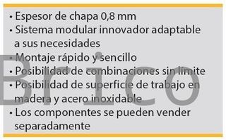 Conjunto Taller 4 Módulos S/Acero Inox Alyco 199012