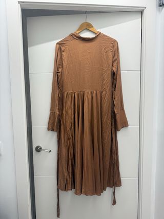 Vestido seda terracota