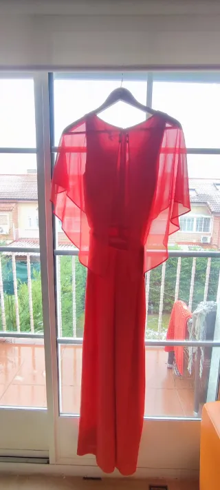 Vestido  Nuevo Tintoreto Rojo anaranjado