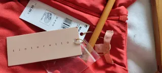 Vestido  Nuevo Tintoreto Rojo anaranjado