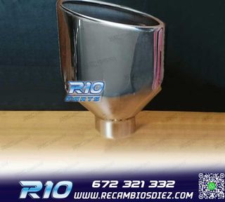 COLA ESCAPE OVALADA ACERO INOX TIPO RS4 CUPRA 2 LADO IZQ