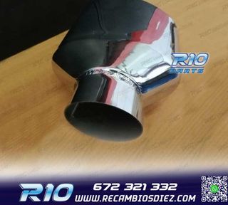 COLA ESCAPE OVALADA ACERO INOX TIPO RS4 CUPRA 2 LADO IZQ