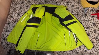 Chaqueta de esquí Evil Wolf verde y negra nueva