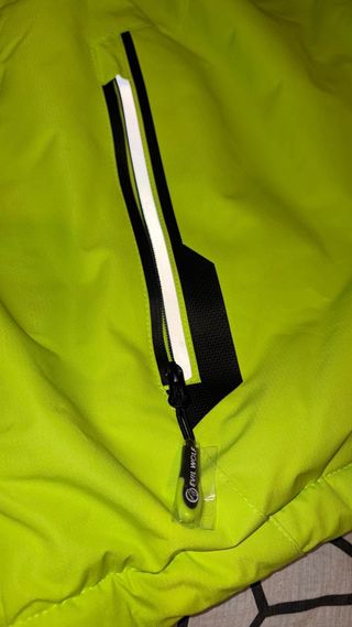 Chaqueta de esquí Evil Wolf verde y negra nueva