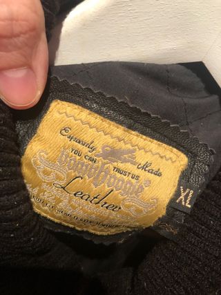 Cazadora Piel Vacuno Negra Talla XL