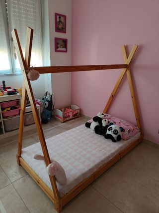 Letto Montessori Tenda + Materasso