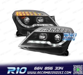 FAROS PARA OPEL ASTRA H 04-09 LUZ DIURNA + INTERMITENTE LED