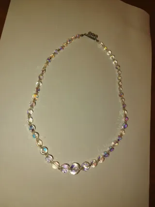 Collana vintage perle vetro