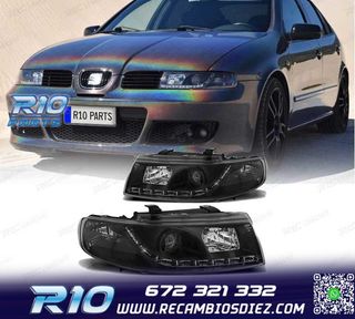 FAROS SEAT LEON 1M LUZ DIURNA FONDO NEGRO 99-05