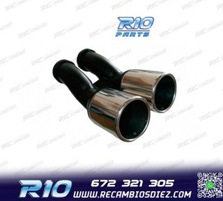 COLA ESCAPE DOBLE REDONDA ACERO INOX SEAT AUDI VOLKSWAGEN VW