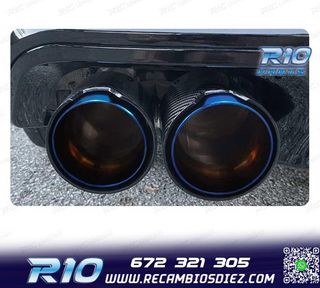 COLA ESCAPE DERECHA BMW LOOK M PERFORMANCE AZUL CARBONO