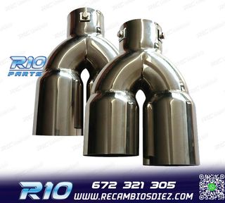 PACK 2 COLAS ESCAPE REDONDA DOBLE ACERO INOX