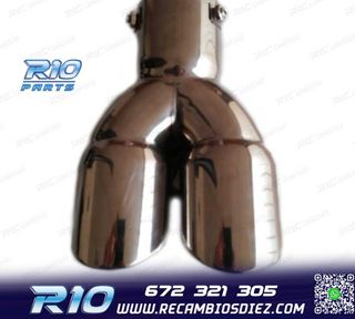COLA ESCAPE DOBLE REDONDA ACERO INOX