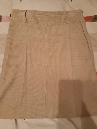 Falda pana Zara beige talla 40