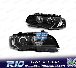 FAROS BMW E46 COUPE CABRIO 99-03 OJOS ANGEL LED NEGROS
