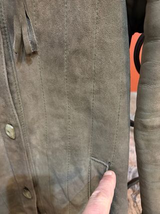 Cappottino Shearling in Pelle Scamosciata Vintage