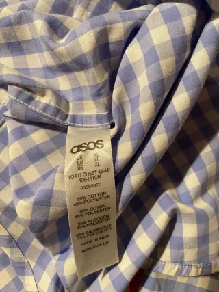 Camisa de cuadros ASOS Talla XL