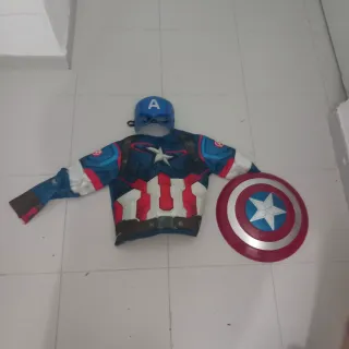 Disfraz Capitán América niño talla única 4/6 años