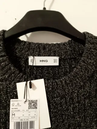 Jersey Mango Gris Punto Talla M y L