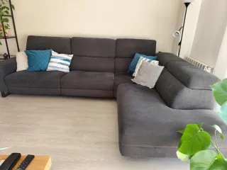 Sofá grande con chaiselongue y 2 motores