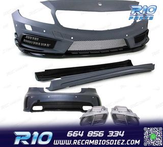 KIT CARROCERIA MERCEDES W176 AMG A45 PARAGOLPES + TALONERAS