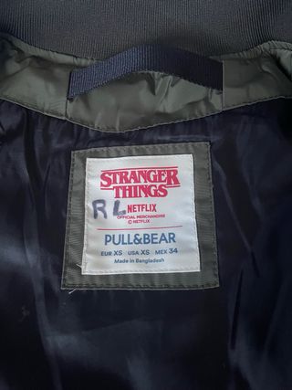 Cazadora Bomber Stranger Things Verde Talla XS