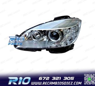 FARO IZQ XENON PARA MERCEDES CLASE C W204 07-11 FONDO CROMO