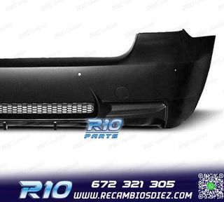 PARAGOLPES TRASERO BMW E90 LOOK M3 PDC SALIDA DOBLE IZQ