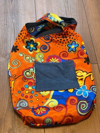 Bolso tela reversible estampado moderno