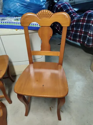 Mesa y 6 Sillas Madera Maciza