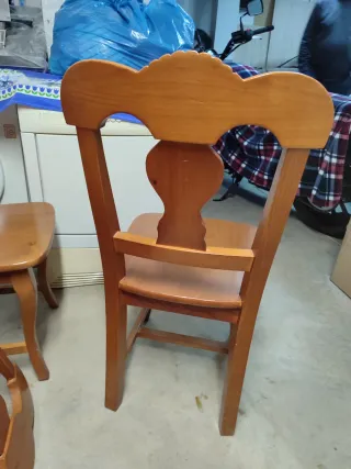 Mesa y 6 Sillas Madera Maciza