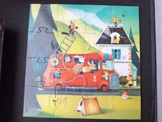 Puzzle Djeco Camión de Bomberos 16 Piezas