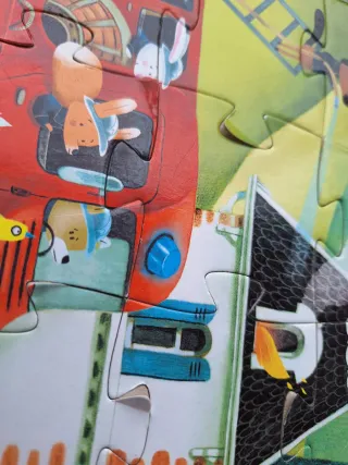 Puzzle Djeco Camión de Bomberos 16 Piezas