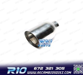 COLA ESCAPE DE ACERO REDONDA 110 MM