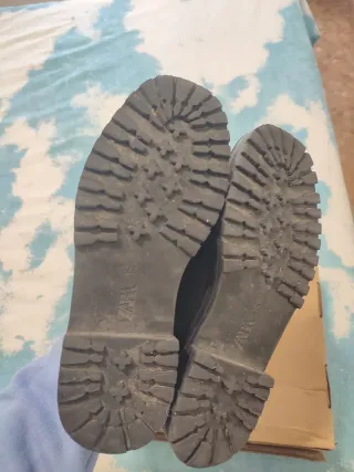 Botas Zara cordones negras