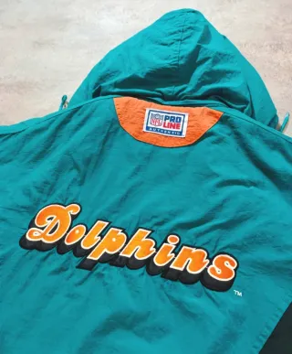 Reebok Miami Dolphins NFL Pro Line Vintage Puffer