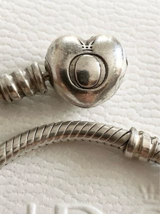 Pulsera Pandora ORIGINAL 19,5 cm cierre corazon