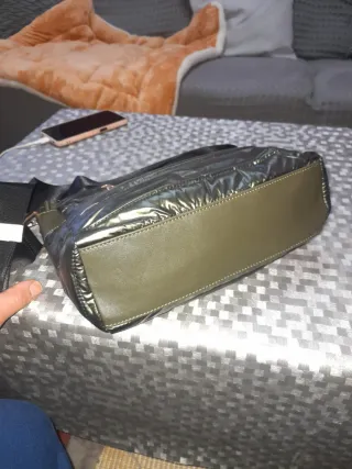 Bolso acolchado verde oliva