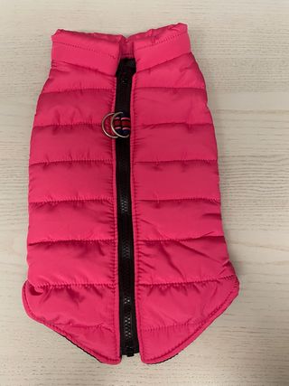 Piumino cane taglia XL fucsia