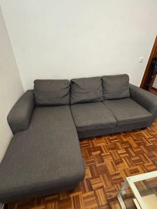 Sofá Chaiselounge 3 plazas gris oscuro IKEA