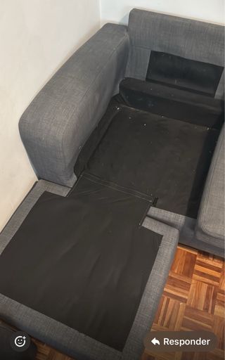 Sofá Chaiselounge 3 plazas gris oscuro IKEA