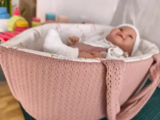 Bebe Muñeca Reborn 90cm con Cuna y Accesorios