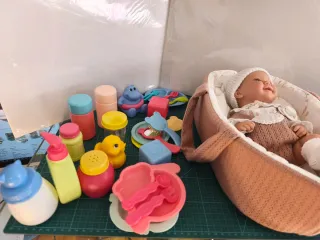 Bebe Muñeca Reborn 90cm con Cuna y Accesorios