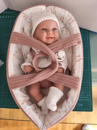 Bebe Muñeca Reborn 90cm con Cuna y Accesorios