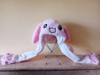 Gorro Conejo Peluche Orejas Divertido