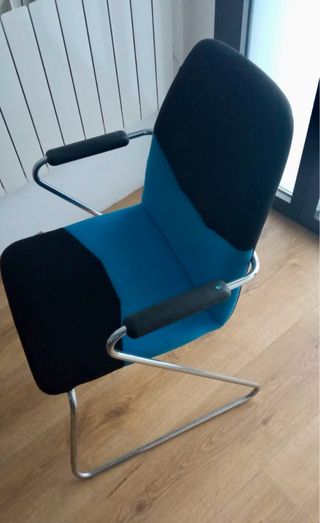 6 Sillas de Tela y Metal oficina