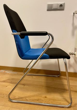 6 Sillas de Tela y Metal oficina